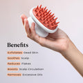 KAMEDIS Scalp Massager Brush - Silicone Gentle Scalp Scrubber, Exfoliator & Hair Dandruff Scrub Away - Use On Shower with Shampoo for Scalp Scrub. Suitable for Men & Women