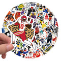 102pcs Football Rugby All Star Stickers for Water Bottles,Rugby Decals Decoration Sticker for Boys，Waterproof Decals for Laptop，Computer，Car，Guitar，Bumper，Skateboard，Gifts for Kids Adult