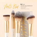 DUcare Makeup Brushes Duo End Foundation Contour Powder and Buffer Brush Bronzer Double Makeup Brush Set 2Pcs white