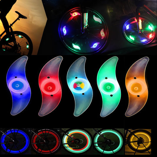 Constefire - 5 luces LED coloridas para rueda de bicicleta, resistentes al agua, fáciles de instalar, con 3 modos, para decoración de radios de bicicleta, seguridad y advertencia por la noche