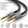 DUKABEL Top Series 3.5mm AUX Cable Lossless Audio Gold-Plated Auxiliary Audio Cable Nylon Braided Male to Male Stereo Audio AUX Cord Car Headphones Phones Speakers Home Stereos (4 Feet /1.2 Meters)