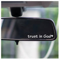 TUANRIVER 2 x Trust in God Rearview Mirror Decal Water Bottle Stickers Affirmation Reminder Sticker Laptop Bumper Tumbler Vinyl Sticker Car Mirror Decal Funny Car Decor Gift