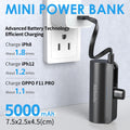 Portable Charger Power Bank For iPhone With Dual Infterface, Real 5000mAh , Mini Phone Charger Battery Pack Fast Charging Compatible with iPhone 15/14/14 Pro Max/14 Plus/13/12/11/X/8/7/6, More (Black)