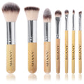 SHANY Makeup Brushes - I love Bamboo - 7pc Petite Pro Bamboo Make up brush set with cosmetics brush Carrying Case