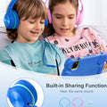 Nabevi Kids Headphones with Cord, Over-Ear Headphones for Kids with Microphone, 85/94dB Volume Limit Headset for Kids with Shareport, Wired Headphones for School, Toddler Headphones for Tablet/iPad