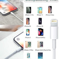 Susnwere 4 Pack [Apple MFi Certified] Apple Charging Cables 6ft, iPhone Chargers, Lightning Fast iPhone Charging Cord for iPhone 12/11/11Pro/11Max/ X/XS/XR/XS Max/8/7, ipad(White)