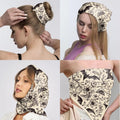 Foulard Cabreche en soie, carré en satin, pour cheveux, 69,5 cm, tendance, esthétique, mignon, décoration pour femmes et filles, chauve-souris