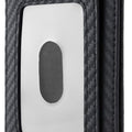 Travelambo Front Pocket Minimalist Leather Slim Wallet RFID Blocking Carbon Fiber Texture(Black)