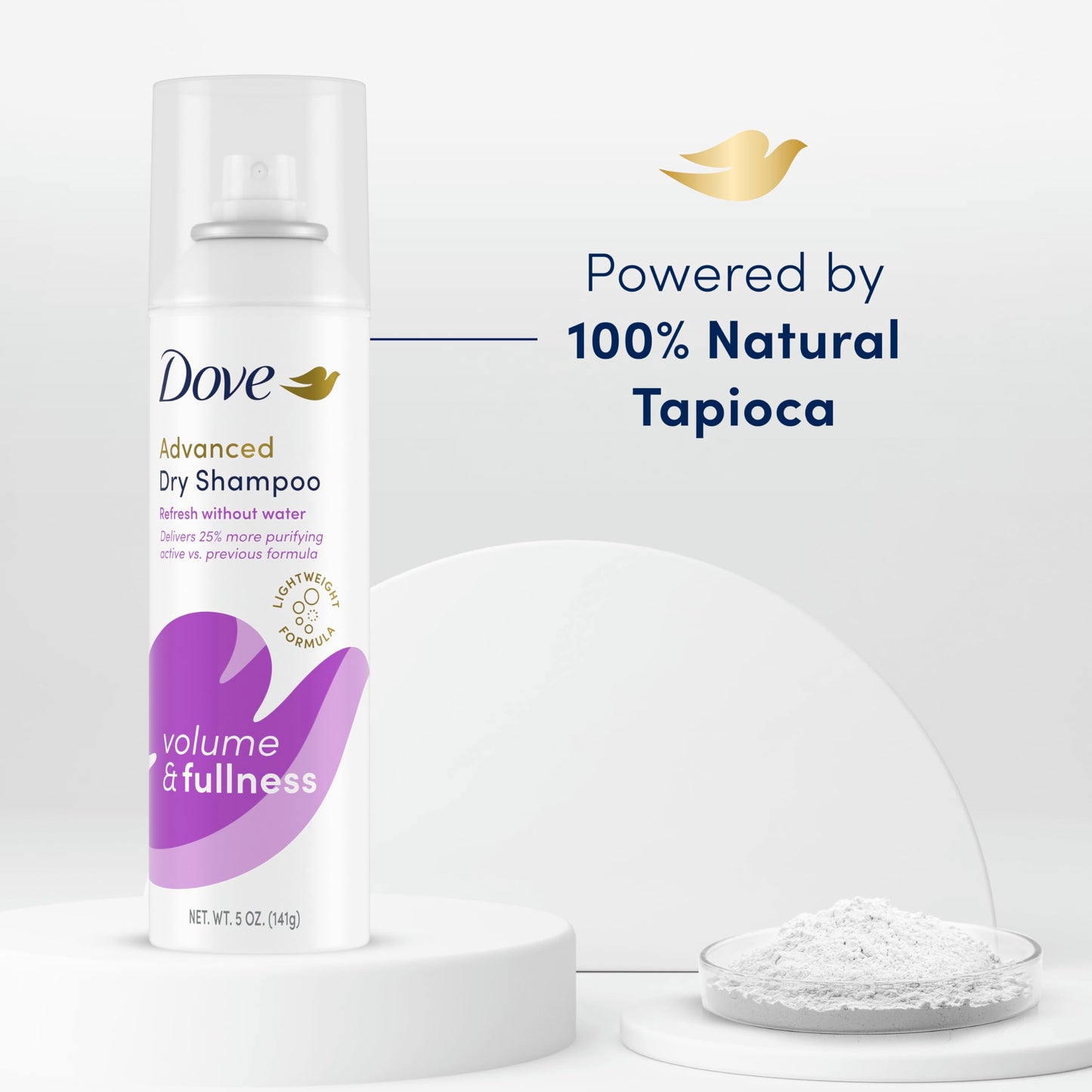 Dove Dry Shampoo Volume & Fullness 2 Count for Oily Hair for Refreshed Hair 5 oz