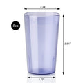 Vaso para bebidas New Star Foodservice 46540, vasos apilables, plástico SAN comercial resistente a las roturas, 5 oz, azul, juego de 12