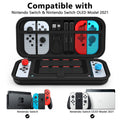 HEYSTOP Switch OLED Case Compatible with Nintendo Switch, Nintendo Switch/Switch OLED Carry Case with More Space, Protective Case for Nintendo Switch/Switch OLED Accessories, black, Unisex