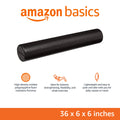 Rodillo de espuma de alta densidad Amazon Basics para ejercicio y recuperación, 36 pulgadas, color negro