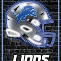 Affiche murale Trends International NFL Detroit Lions - Casque néon 23, 22,37" x 34,00", ensemble affiche et punaise