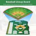 Magnetic Baseball Lineup Board for Dugout，Large Dry Erase Baseball Coach Lineup Board，Double-Sided Baseball Clipboard for Coaches with 30 Lineup Cards,10 Decal, 2 Marker Softball Coaching Accessories