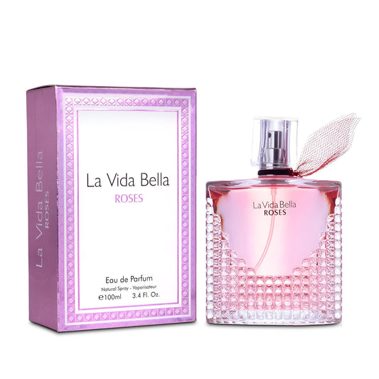 A CENTER La Vida Bella RosePerfume for Women Long Lasting Fragrance Eau de Parfum Floral & Sweet Women's Perfume Daily Used 3.4 Fluid Ounce