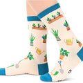 Zmart Plant Socks Unique Gardening Gifts for Women Teen Girls - Gardening Gifts For Gardeners, Gardening Socks, Nature Socks, Plant Lady Socks