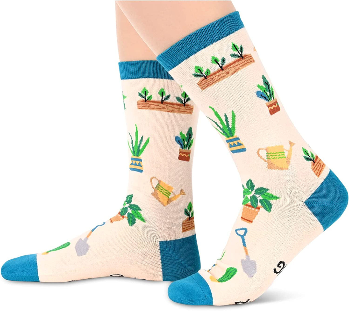 Zmart Plant Socks Unique Gardening Gifts for Women Teen Girls - Gardening Gifts For Gardeners, Gardening Socks, Nature Socks, Plant Lady Socks