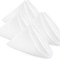 Utopia Home [24 Pack, White] Cloth Napkins 17x17 Inches, 100% Polyester Hemmed Edges, Washable and Reusable Ideal for Parties, Weddings and Dinners