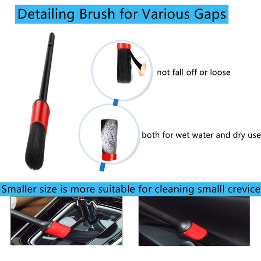 Fitosy Car Interior Duster Detail Brush Cleaning Gel Kit, Soft Dash Vent Dusting Slime Putty Detailing Brushes Accessories Essentials Supplies Tools for Auto,Truck,SUV,RV