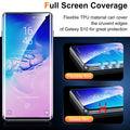 UniqueMe [2+2 Pack] Unique Me Compatible with Samsung Galaxy S10 Full Coverage Flexible TPU Screen Protector and Camera Lens Protector 【Not Fit for Samsung S10 Plus】