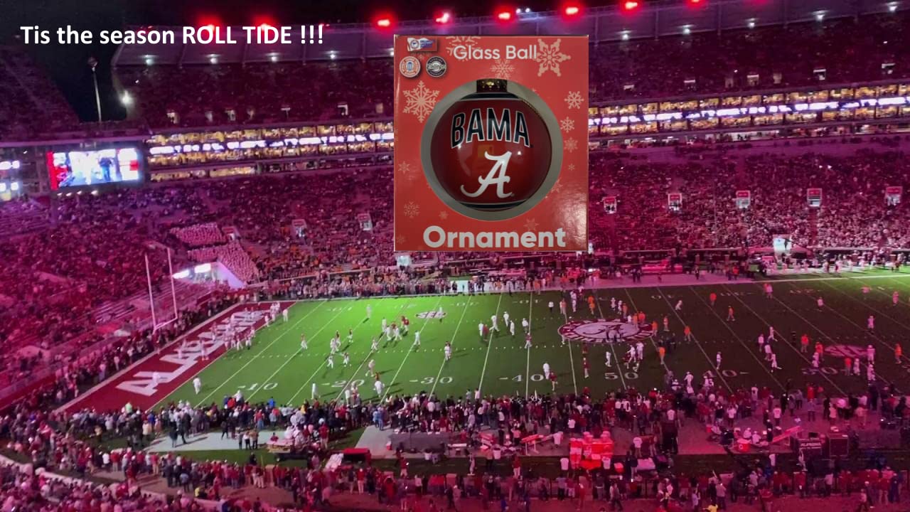 Boule de verre Alabama Crimson Tide – Édition limitée Boule de verre FOCO – Représentez la NCAA et montrez votre esprit d'équipe avec des décorations de vacances pour fans de football sous licence officielle