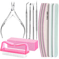 FANDAMEI Nail Care Kit, Nail Files 100/180, Nail Buffer Block, Cuticle Nippers, Cuticle Trimmer, Cuticle Pusher, Nail Tools, Nail Kit, Pedicure & Manicure Tools, Nail Prep Kit, Manicure Kit for Women