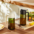 TrendPlain - Original 16oz/470ml Olive Oil Dispenser Bottle for Kitchen Gadgets and Air Fryer Accessories - Olive Oil Sprayer for Cooking w/Stickers (Light Blockage) - Black