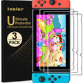 ivoler 3-Pack Screen Protector Tempered Glass for Nintendo Switch 6.2'', Transparent HD Clear Anti-Scratch Screen Protector Compatible Nintendo Switch 6.2''