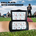 1NMORE Football Wristbands with Playbook System,Wrist Coach for Youth,Softball Wristbands with Tactics Stickers & Cards (Black, M)