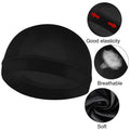 3 piezas de gorros sedosos para hombres y mujeres con ondas elásticas y gorros sedosos con cola larga, gorros de satén para el pelo con ondas, gorro pirata con correa ancha, suave y transpirable, gorro liso tipo cúpula para decoración de hip-hop