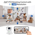 SYMYNELEC Indoor Camera for Home Security: 2.4G Wireless WiFi Baby Monitor with Phone App - 3K Smart Video Camera for Room - Pet Dog Kids Monitoring