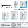 LiBa Bathroom Shower Curtain Waterproof Plastic Shower Curtain Premium PEVA Non-Toxic with Rust Proof Grommets Clear 8G Bathroom Accessories 72x72