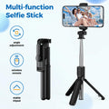 Aourxiv Selfie Stick Tripod, Retractable Selfie Stick Tripod with Wireless Remote Control, for Photograph, Live Streaming, Video Recording, Compatible with Android, iPhone and More