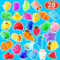 nobasco Squishies, 28 Pack Mochi Squishy Toys - Kawaii Cat Squishys Slow Rising Animals - Party Favors, Goodie Bag, Birthday Gifts, Mini Squishies Stress Reliever Toy Pack