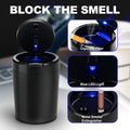 Car Ashtray with Lid and Light Smell Proof for Cup Holder Easy Clean Up Detachable Auto LED Ashtray