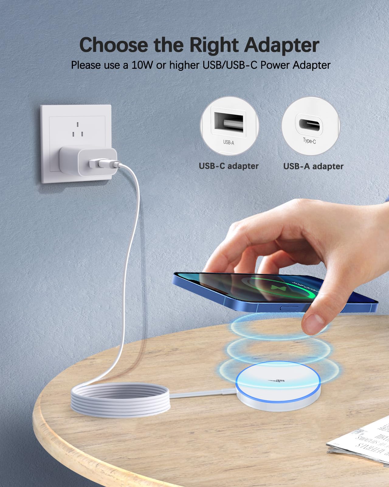 Magnetic Wireless Charger 15w Apple Mag-Safe Charger for iPhone 16 Pro Max/16 Pro/16/16 Plus/15/14/13/12 Series AirPods 3/2/Pro/Pro 2 LED Magnet Charging Pad Mag Safe Charger with Dual Charging Ports