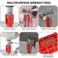 KUZIUA 14-in-1 Multi-functional Wrench for Toilet, Sink, Bathroom, Kitchen Plumbing Installation and Repairs