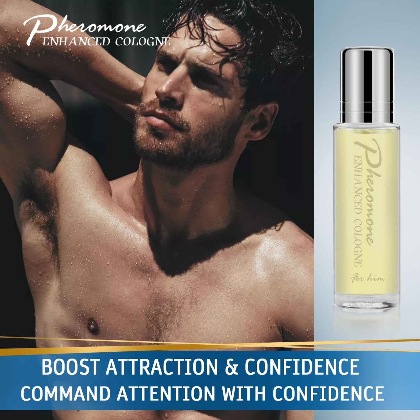 Flywrun Pheromone Cologne for Men to Attract Women - Long-Lasting Scen Cologne for Men - Enhanced Confidence & Attraction Pheromone Infused Perfume for Men - Pheromone Mens Cologne - 15 mL