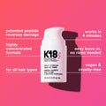 K18 Mini Leave-In Molecular Hair Mask, Repairs Dry or Damaged Hair, Reverse Hair Damage from Bleach, Color, Chemical Services & Heat