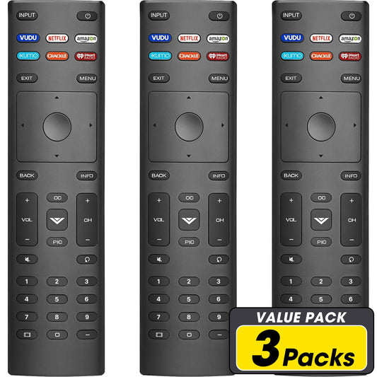 3 Pack Remote Replacement for All VIZIO Smart TV Remote, Compatible for VIZIO Remote Control Replacement, Compatible with VIZIO HD LCD 4K UHD HDR Smart TVs