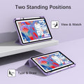 Divufus Case for iPad Air 11 inch (M2 2024), Air 6th/5th/4th Generation 2024/2022/2020, Slim Auto Sleep/Wake Smart Cover Soft TPU Back Case with Pencil Holder for iPad Air 11"/10.9", Purple