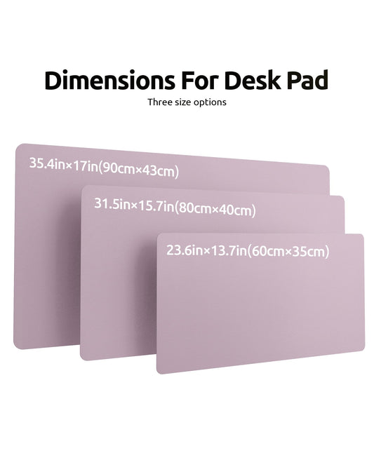 YSAGi Leather Desk Pad Protector, Office Desk Mat, Large Mouse Pad, Non-Slip PU Leather Desk Blotter, Laptop Desk Pad, Waterproof Desk Writing Pad for Office and Home (Grayish Lavender, 23.6" x 13.8")