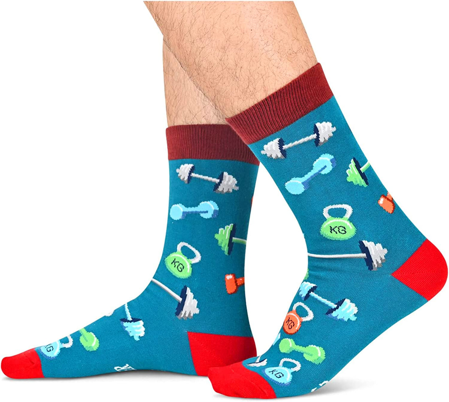 Cadeaux pour culturistes Zmart, cadeaux d'haltérophilie, cadeaux de dynamophilie pour haltérophiles masculins, chaussettes de gym, chaussettes d'entraînement, chaussettes d'haltérophilie