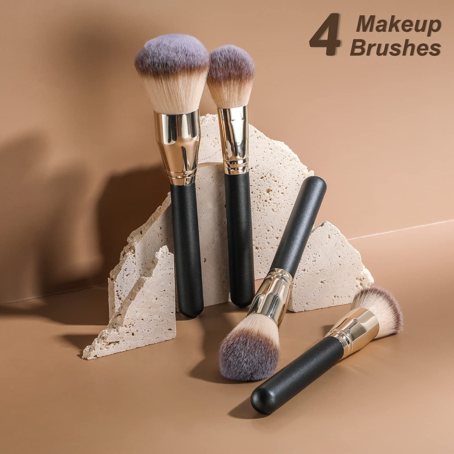 BS-MALL Makeup Brush Set 4 Pcs Premium Foundation Synthetic Powder Concealers Makeup Brushes Big Cosmetic Brushes…