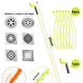 35Inch Drain Clog Remover Tool, Drain Snake Hair Remover with Rotating Handle, Hair Catcher Drain Auger Cleaner Tool & Plumbing Snake, Hair Cleaning Tool Can Use On Most Drains, Sink Snake(6PCS)