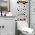 Funny Bathroom Decor Wall Stickers, Please Seat Yourself Bathroom Sign Decor Wall Decals, Seat in The House Bathroom Sign Vinyl Saying Wall Art Decor for Kids Bathrooms Home Decoration