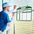 Magnetic Baseball Lineup Board for Dugout，Large Dry Erase Baseball Coach Lineup Board，Double-Sided Baseball Clipboard for Coaches with 30 Lineup Cards,10 Decal, 2 Marker Softball Coaching Accessories