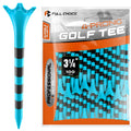 Full Choice100 Pack 3-1/4" Plastic Golf Tees, Enhanced Durability & Stability, Engineered to Minimize Friction and Side Spin（Blue）