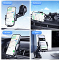 7d24hcare Car Phone Holder Phone Holders for Your Car Windshield Dashboard Air Vent Universal Hands Free Car Mount Phone Holder with Suction Cup Base and Telescopic Arm for Smartphone