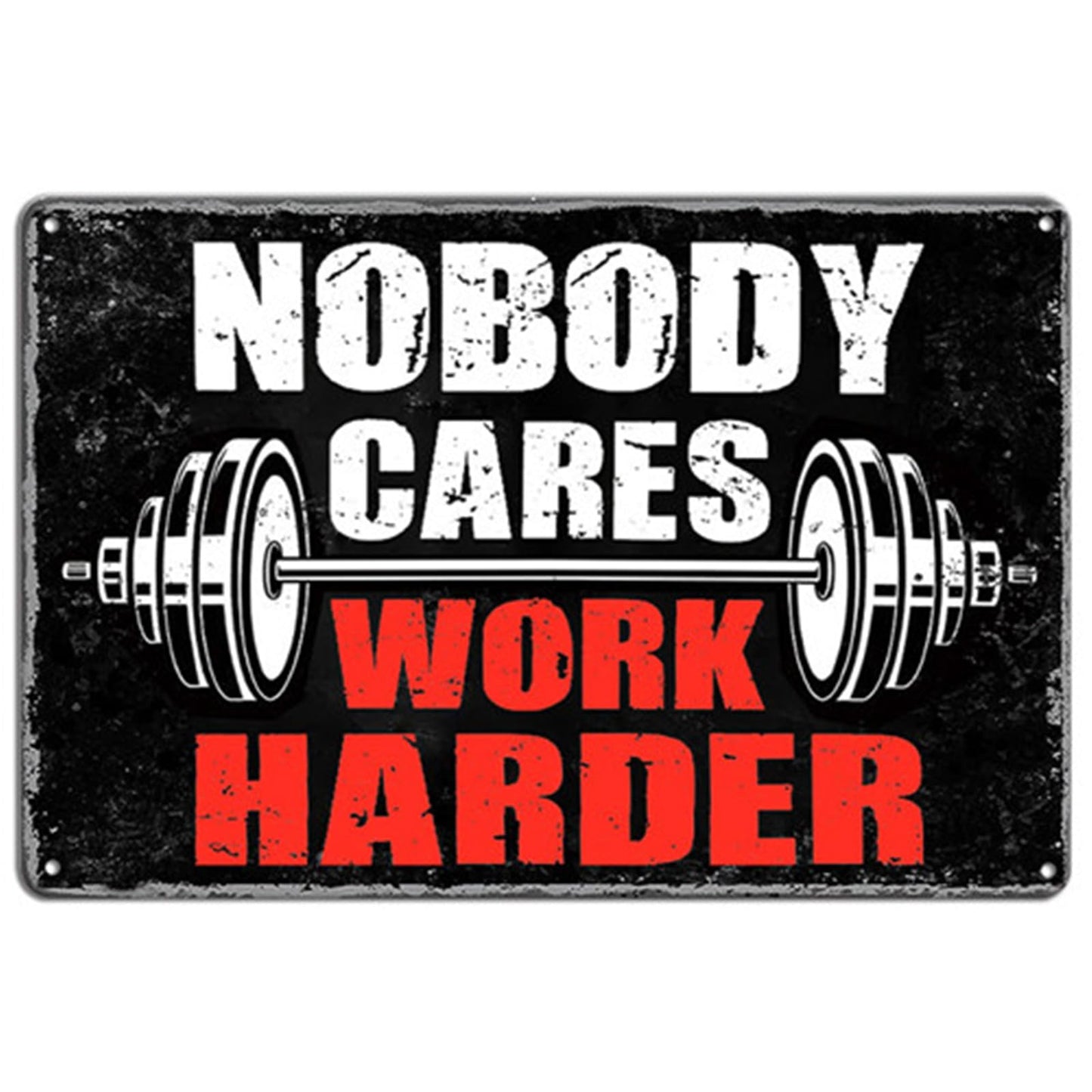 Gym Posters For Home Gym Motivational Wall Art Decor Gym Room Tin Sign Nobody Cares Work Harder Sign Gym Metal Signs Boxing Poster Funny Garage Work Signs Motivation Workout Posters 8x12 Inch